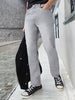Men's Light Grey Straight Fit Washed Jeans Stretchable