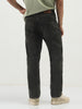 Men's Black Straight Fit Heavy Washed Jeans Stretchable