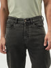 Men's Black Straight Fit Heavy Washed Jeans Stretchable