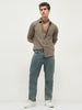 Men's Light Blue Straight Fit Heavy Washed Jeans Stretchable