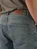 Men's Light Blue Straight Fit Heavy Washed Jeans Stretchable
