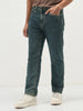 Men's Blue Straight Fit Heavy Washed Jeans Stretchable