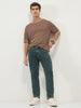Men's Blue Straight Fit Heavy Washed Jeans Stretchable