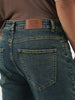 Men's Blue Straight Fit Heavy Washed Jeans Stretchable