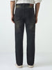 Men's Black Straight Fit Heavy Washed Jeans Stretchable
