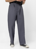 Men's Medium Grey Loose Baggy Fit Solid Korean Pants Stretchable