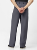 Men's Medium Grey Loose Baggy Fit Solid Korean Pants Stretchable