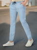 Men's Ice Blue Slim Fit Washed Jogger Jeans Stretch