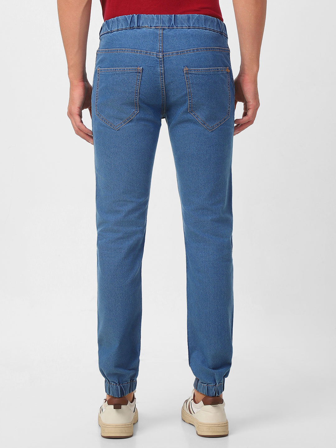 Men's Light Blue Jogger Jeans Slim Fit Stretch
