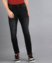 Men's Dark Grey Slim Fit Washed Jeans Stretchable