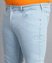 Plus Men's Ice Blue Regular Fit Washed Jeans Stretchable