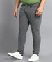 Plus Men's Grey Regular Fit Washed Jeans Stretchable