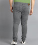 Plus Men's Grey Regular Fit Washed Jeans Stretchable