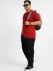Plus Men's Black Regular Fit Washed Jogger Jeans Stretchable