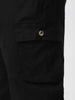Plus Men's Black Regular Fit Solid Cargo Chino Pant with 6 Pockets