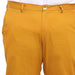 Plus Men's Yellow Cotton Regular Fit Casual Chinos Trousers