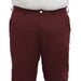 Plus Men's Maroon Cotton Light Weight Non-Stretch Regular Fit Casual Trousers