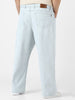 Plus Men's Light Grey Loose Fit Washed Jeans Non-Stretchable