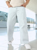 Plus Men's Light Grey Loose Fit Washed Jeans Non-Stretchable