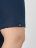 Plus Men's Navy Blue Solid Regular Fit Round Neck Cotton T-Shirt