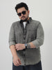 Plus Men's Ice Grey Regular Fit Full Sleeve Washed Denim Shirt