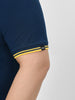 Plus Men's Navy Blue Solid Regular Fit Polo T-Shirt