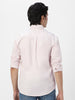 Men's Baby Pink Cotton Full Sleeve Regular Fit Casual Solid Shirt
