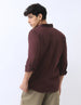 Men's Cocoa Cotton Full Sleeve Regular Fit Casual Solid Shirt