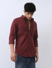 Men's Maroon Cotton Full Sleeve Regular Fit Casual Solid Shirt