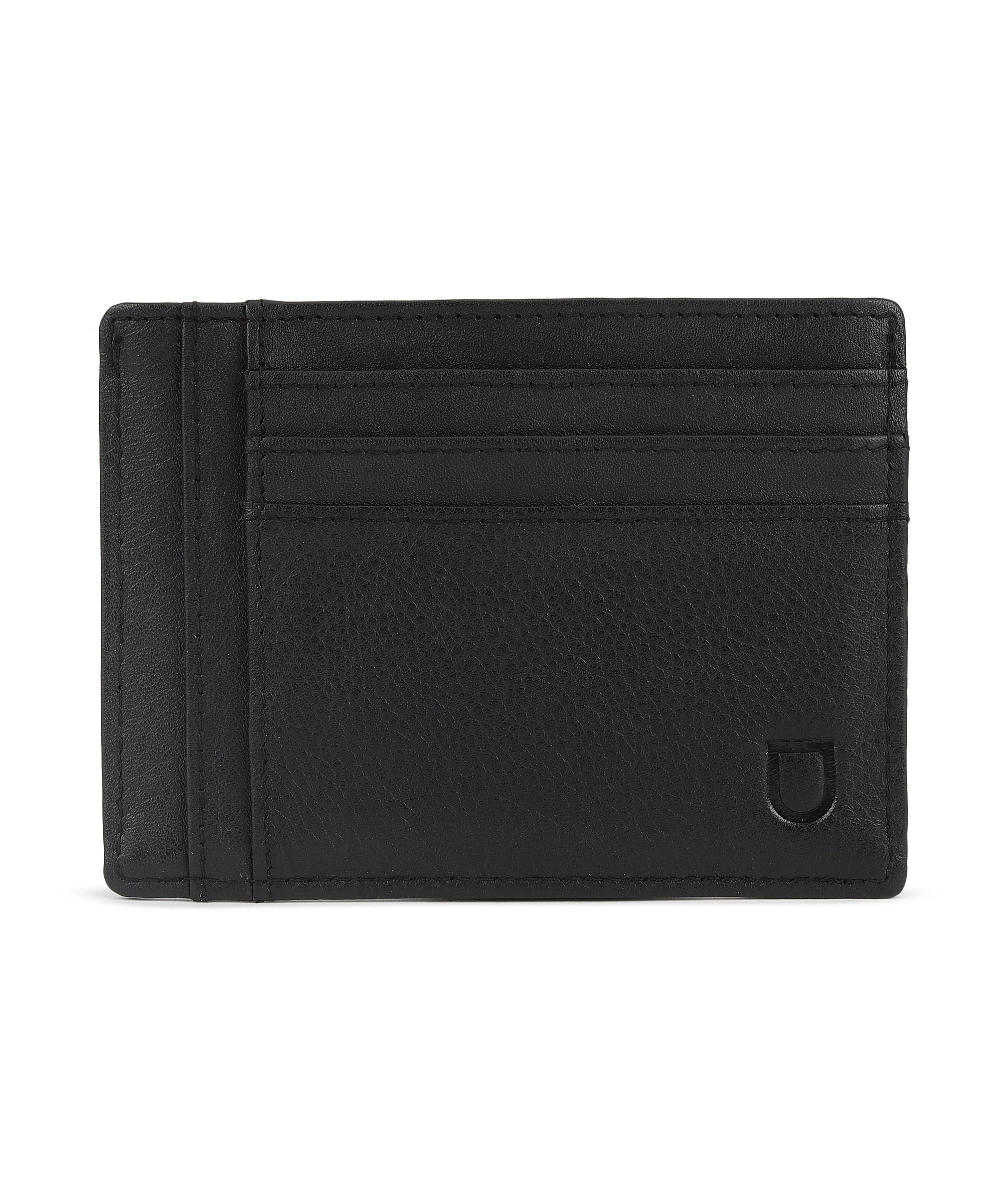Urbano Fashion Men's Casual, Formal Black Genuine Leather Wallet-5 Card Slots