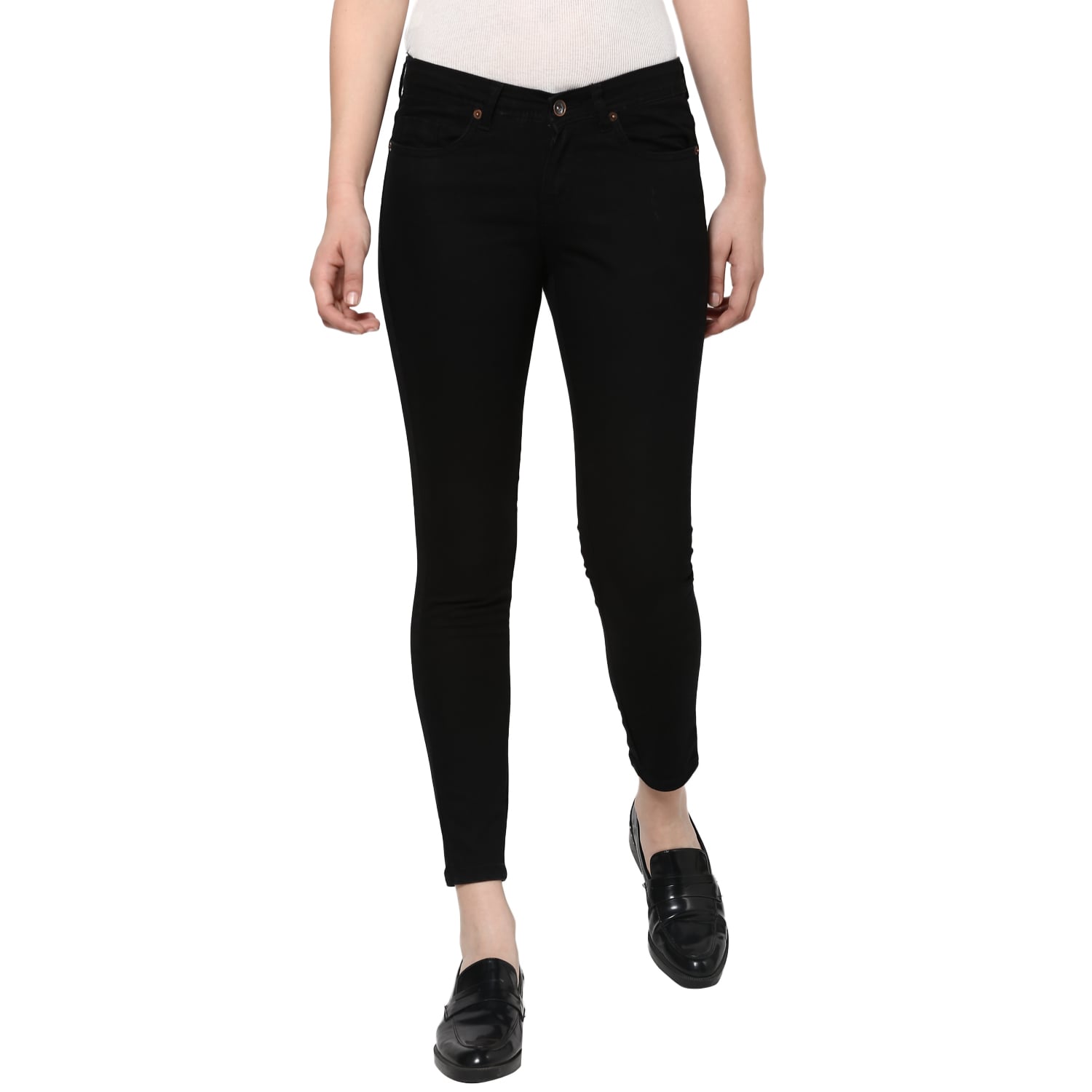 Women's Black Skinny Fit Denim Jeans Stretch
