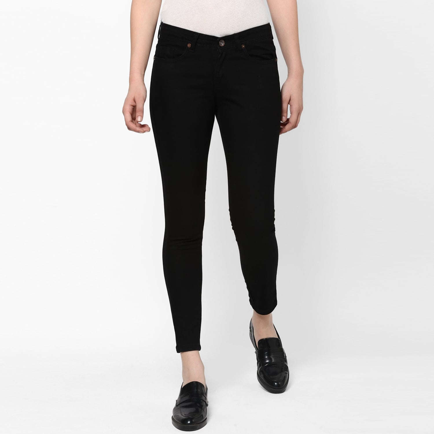 Women's Black Skinny Fit Denim Jeans Stretch