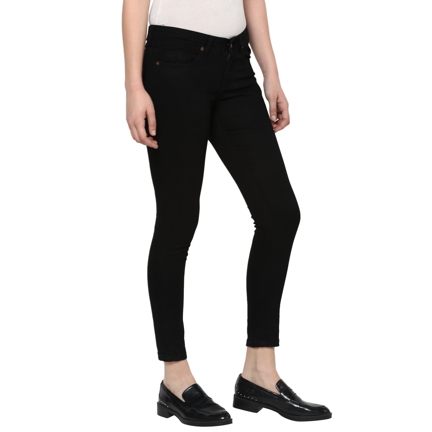 Women's Black Skinny Fit Denim Jeans Stretch