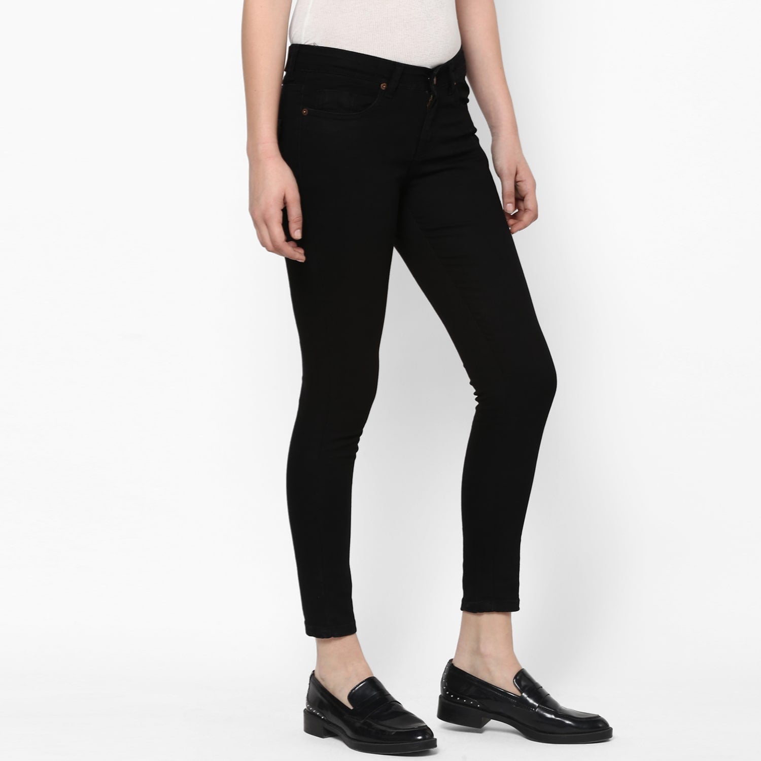 Women's Black Skinny Fit Denim Jeans Stretch