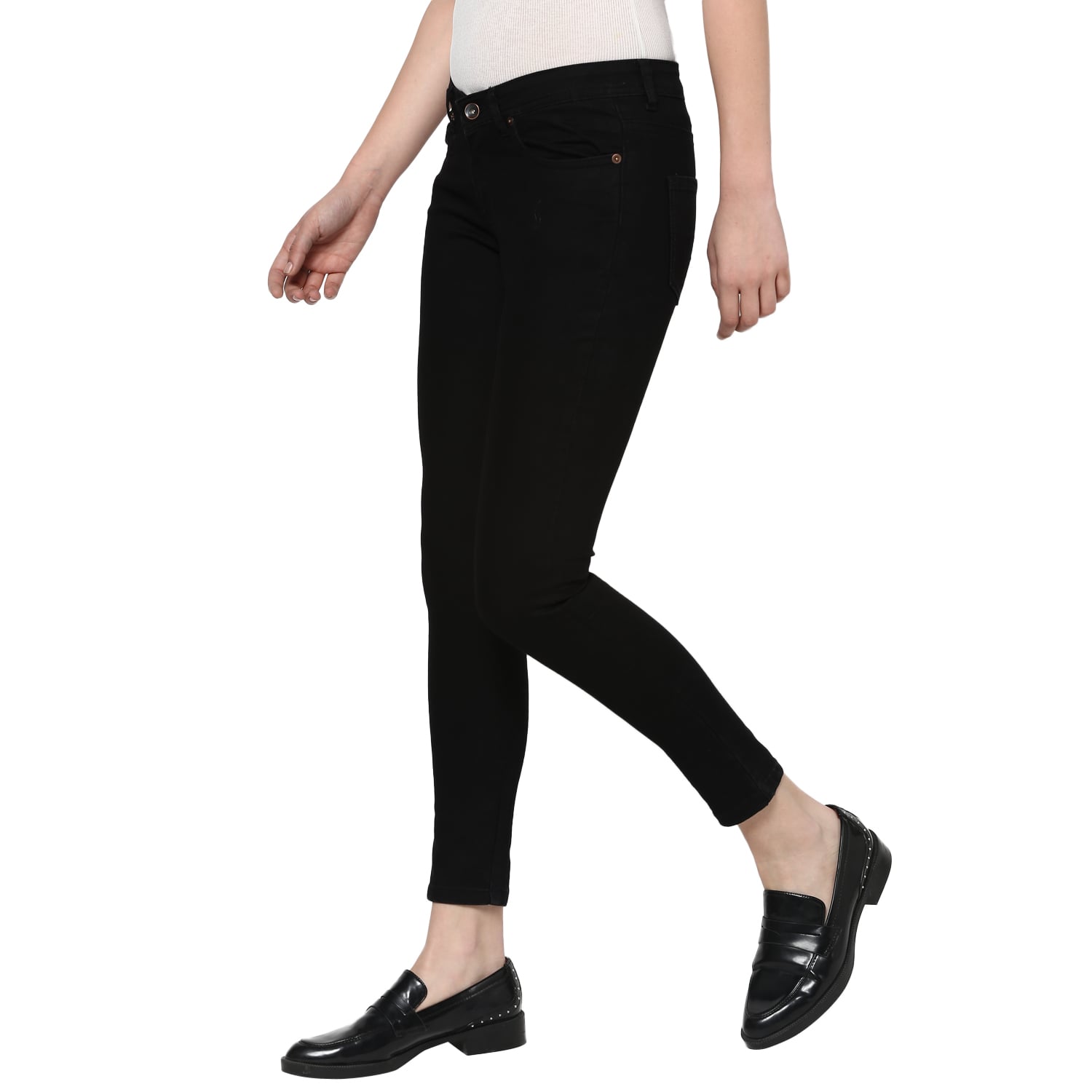 Women's Black Skinny Fit Denim Jeans Stretch