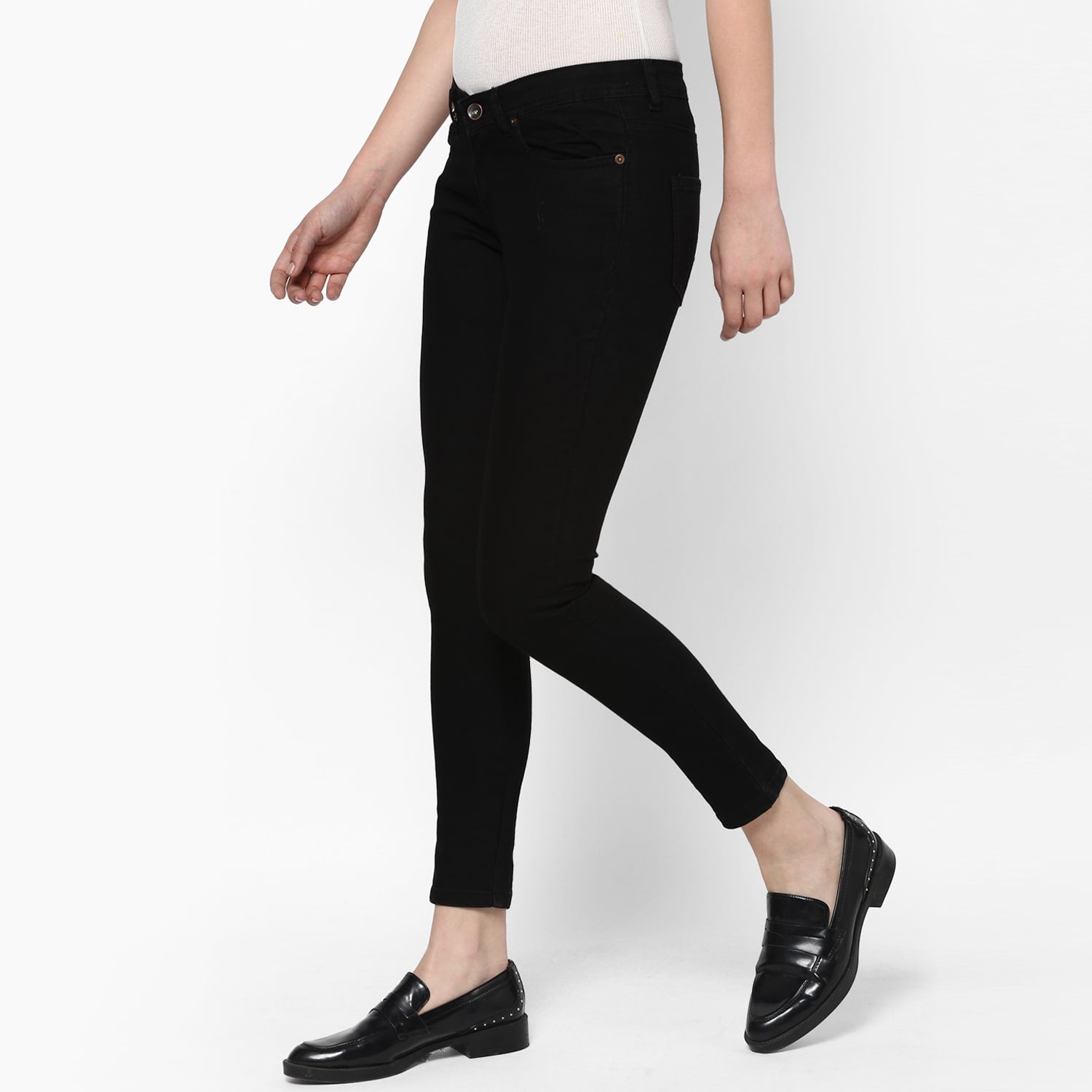 Women's Black Skinny Fit Denim Jeans Stretch
