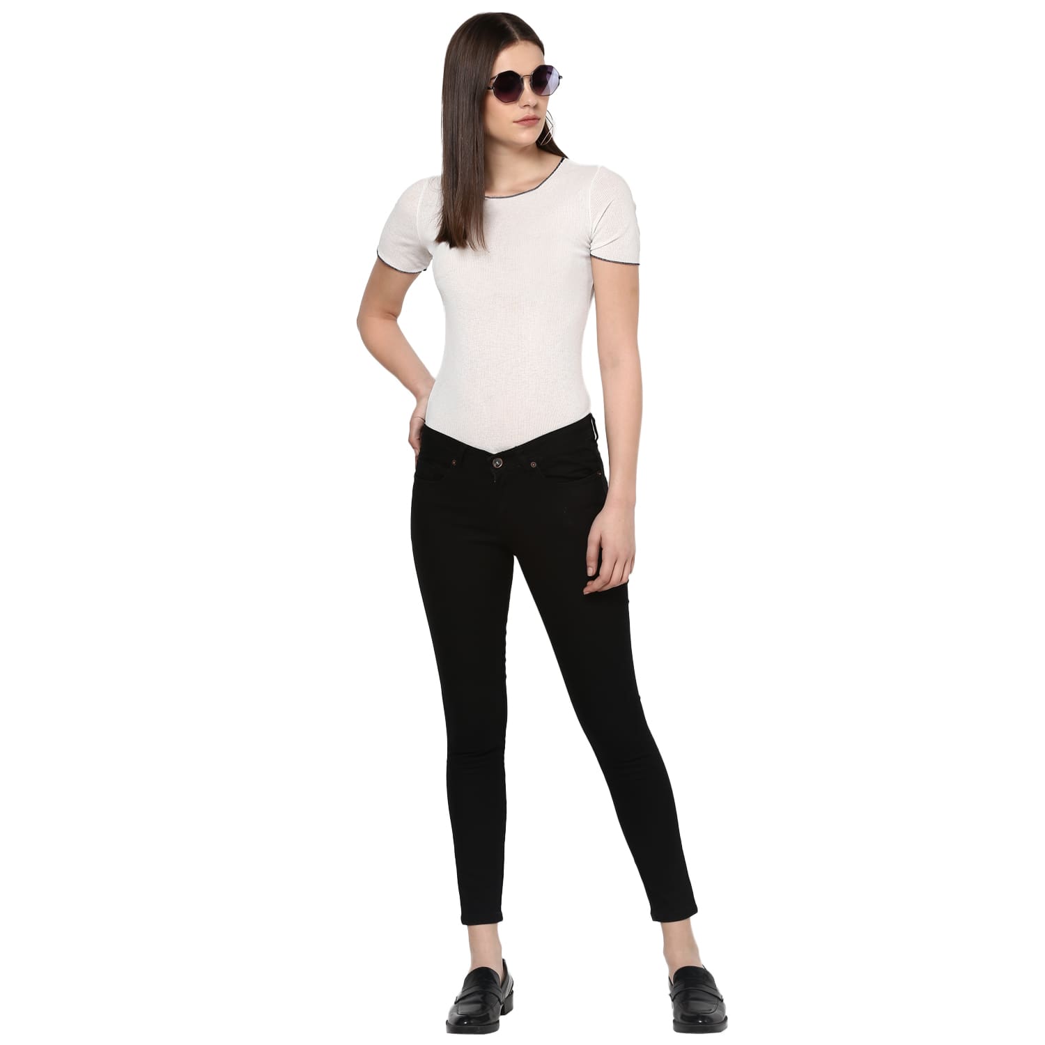 Women's Black Skinny Fit Denim Jeans Stretch