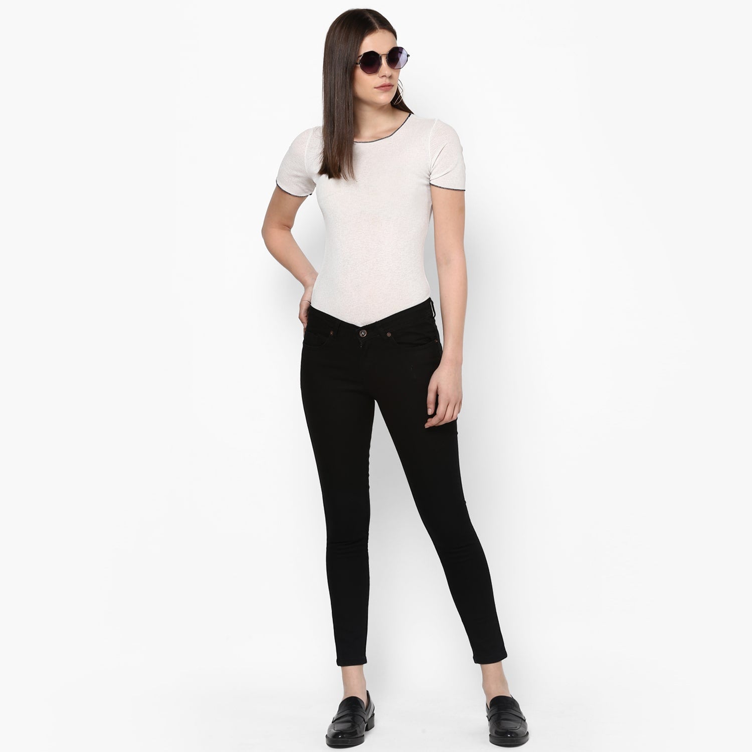 Women's Black Skinny Fit Denim Jeans Stretch
