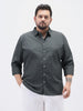 Plus Men's Dark Grey Cotton Full Sleeve Regular Fit Casual Solid Shirt