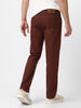 Men's Brown Regular Fit Washed Jeans Stretchable