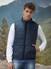 Men's Blue Sleeveless Zippered Puffer Jacket