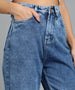 Women's Blue Boyfriend Fit Washed Jeans
