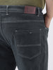Plus Men's Dark Grey Straight Fit Washed Jeans Stretchable
