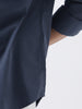Men's Slate Blue Cotton Full Sleeve Regular Fit Casual Solid Shirt