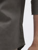 Men's Dark Grey Cotton Full Sleeve Regular Fit Casual Solid Shirt