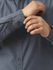 Plus Men's Slate Blue Cotton Full Sleeve Regular Fit Casual Solid Shirt