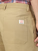 Men's Light Olive Loose Baggy Fit Solid Carpenter Trouser Pant with 5 Pockets Non-Stretchable