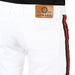 Men's White Side Striped Slim Fit Jeans Stretch