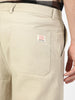 Men's Cream Loose Baggy Fit Solid Carpenter Trouser Pant with 5 Pockets Non-Stretchable