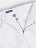 Men's White Loose Fit Washed Jeans Non-Stretchable